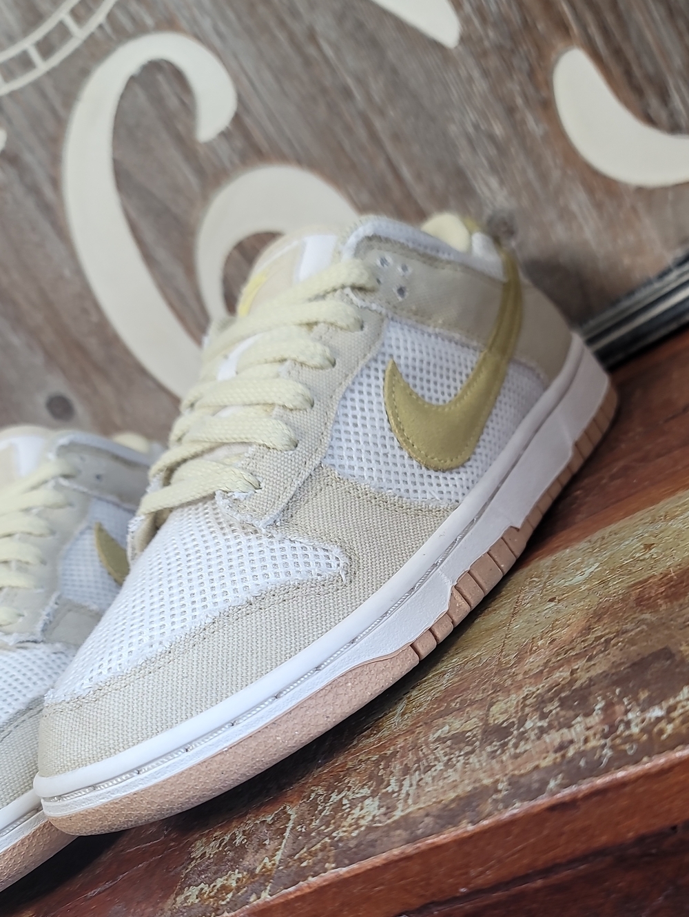 Nike Wmns Dunk Low Next Nature SE "Team Gold/Pale Ivory" Wmns 8.5 Good Cond. - Picture 6 of 15